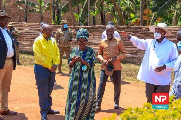 President Museveni arrive in Rubirizi to monitor PDM programme in Ankole-sub region. Joshua Nahamya